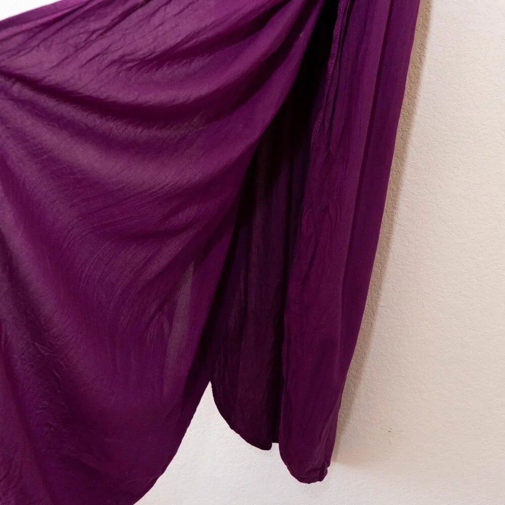 Swimsuits For All Purple Rayon Dress Womens 10/12 Sleeveless V Neck Cover Up - Picture 7 of 14